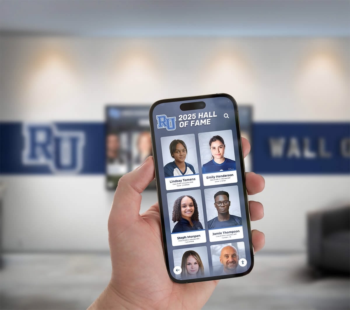 Mobile interface showing digital record board accessible from smartphones