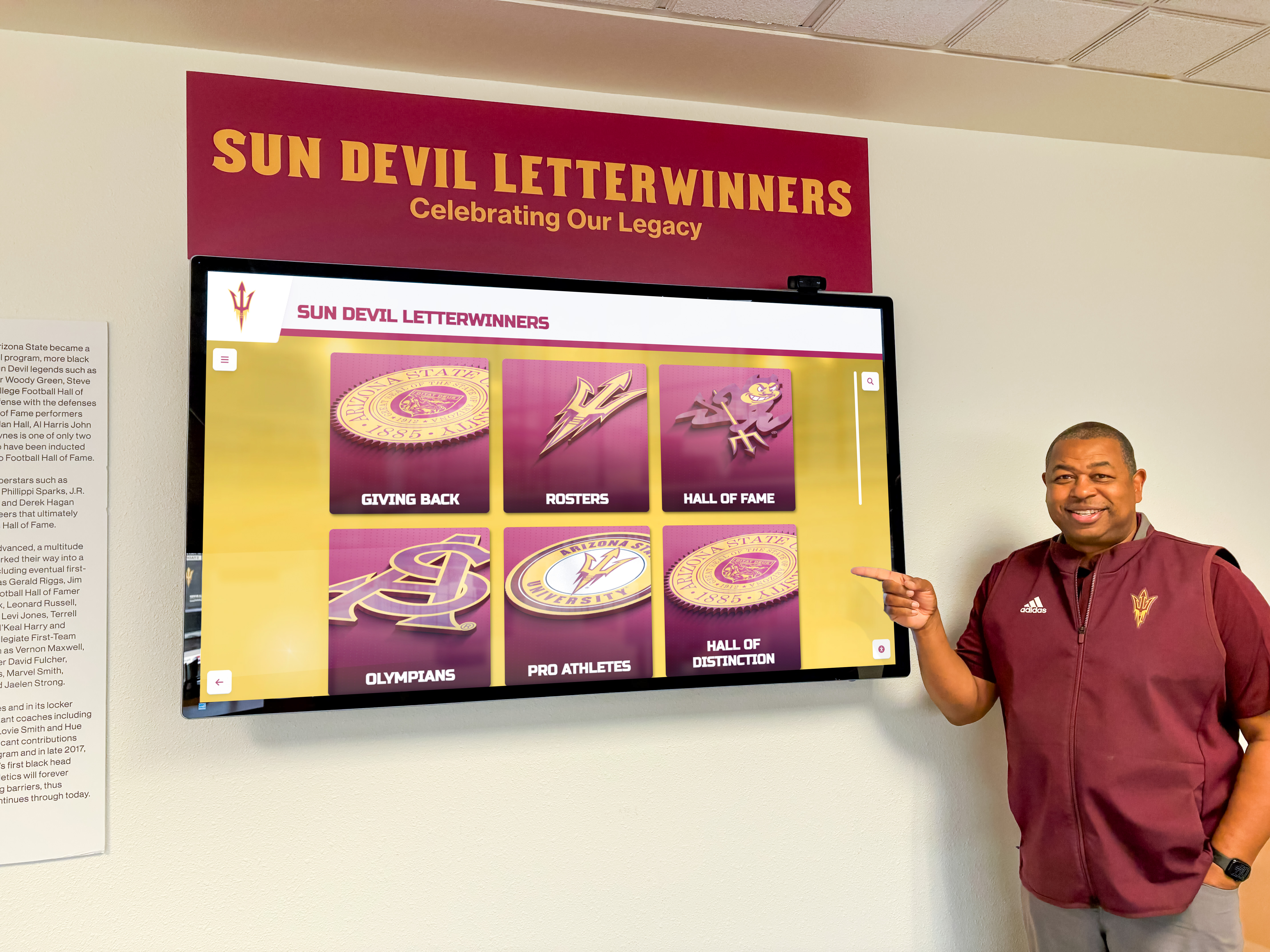 University donor recognition interactive display